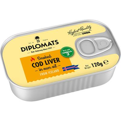 diplomats unda cod liver smoked