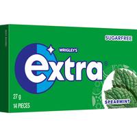 Wrigleys Extra Chewing Gum Spearmint 14 Pieces Envelope