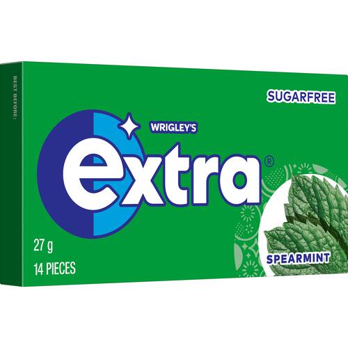 Wrigleys Extra Chewing Gum Spearmint 14 Pieces Envelope