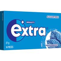 Wrigleys Extra Chewing Gum Peppermint 14 Pieces Envelope
