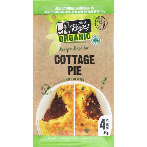 Mrs Rogers Organic Recipe Base Cottage Pie