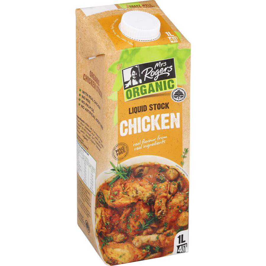 Mrs Rogers Organic Chicken Stock Liquid