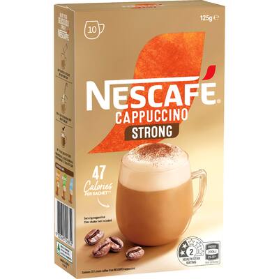 nescafé coffee sachets cappuccino strong