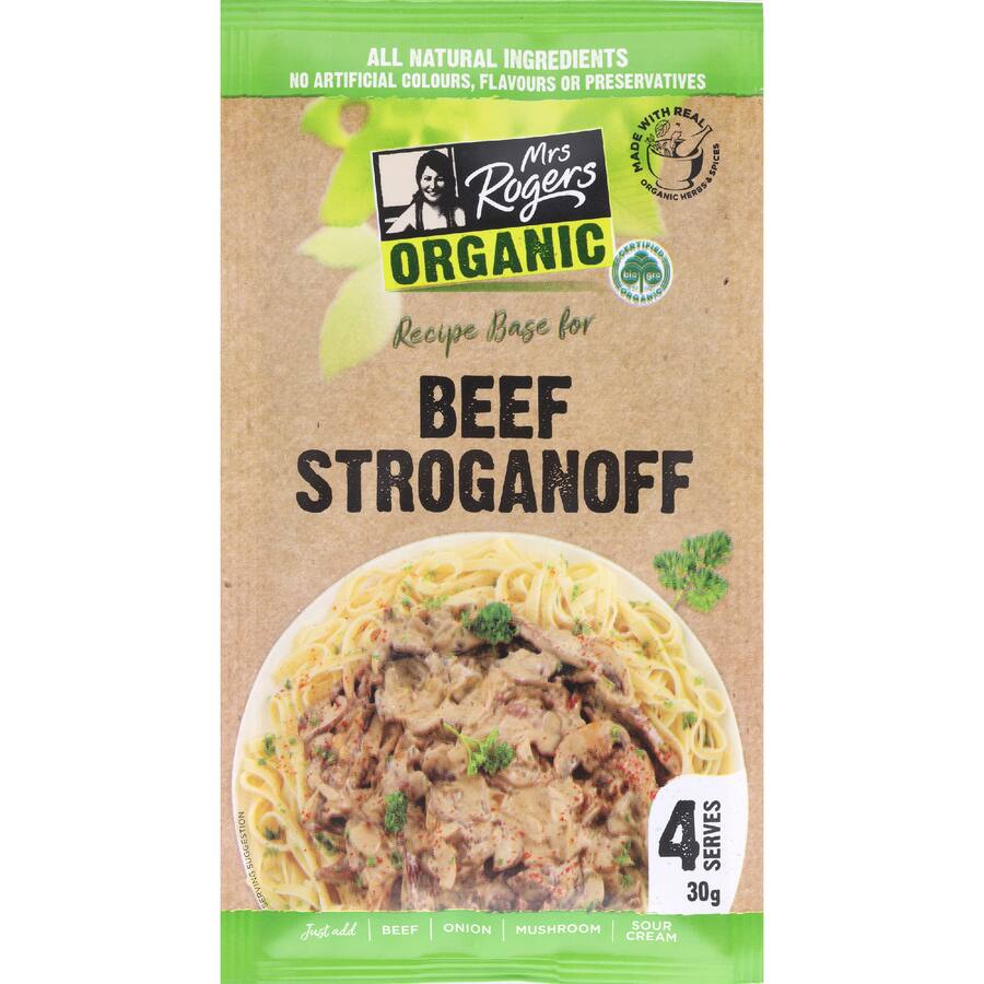 Mrs Rogers Organic Recipe Base Beef Stroganoff