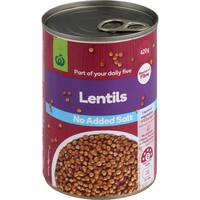 woolworths lentils no added salt