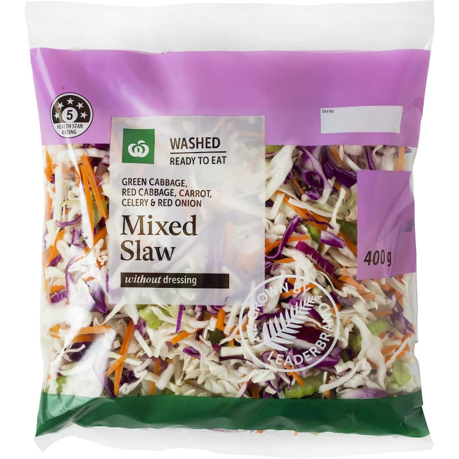 Woolworths Fresh Salad Classic Slaw No Dressing Bag