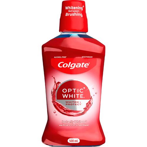 Colgate Optic White Mouthwash Teeth Whitening Stain Defense