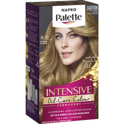 napro palette hair colour medium natural blonde 8-0