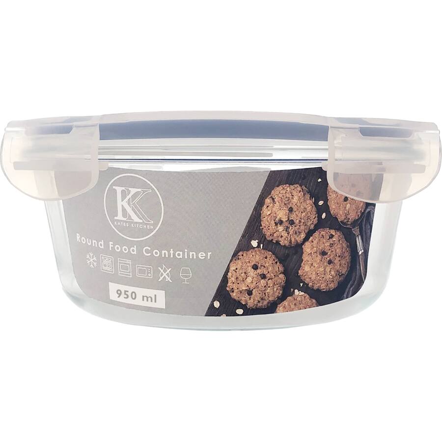 Kates Food Glass Container Round