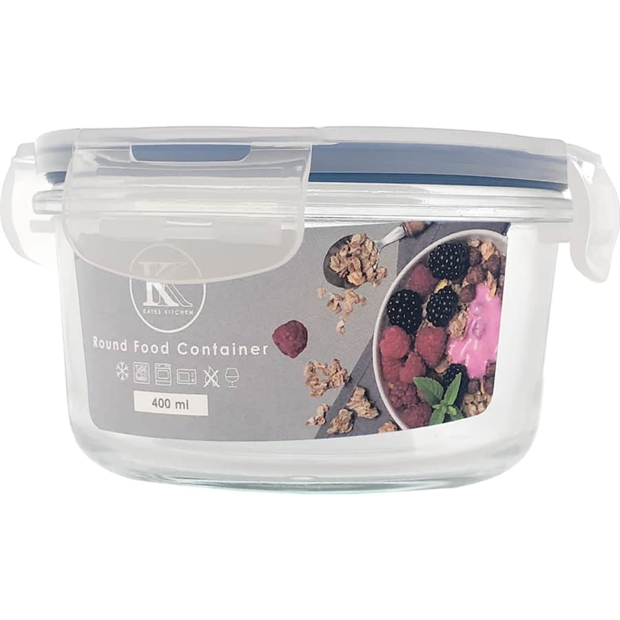 Kates Food Glass Container Round