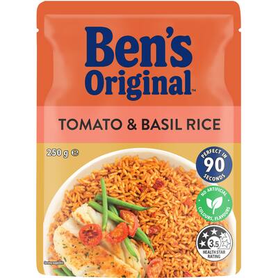 bens original microwave rice tomato & basil