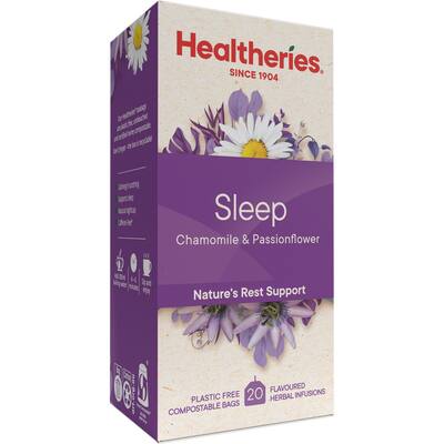 healtheries sleep herbal tea chamomile & passionflower