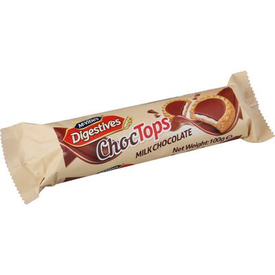 mcvitie's biscuits digestives tops milk chocolate