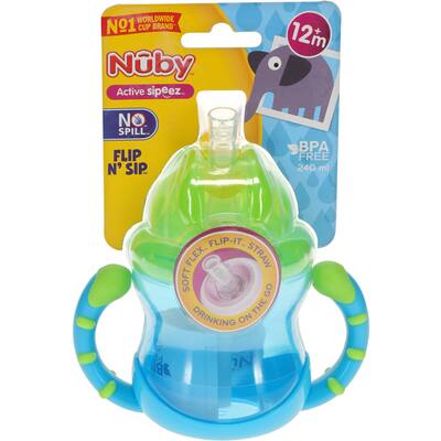 nuby baby drinking cup flip & sip