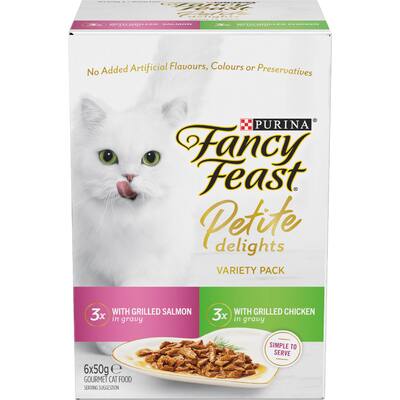 fancy feast petite delights wet cat food salmon & chicken