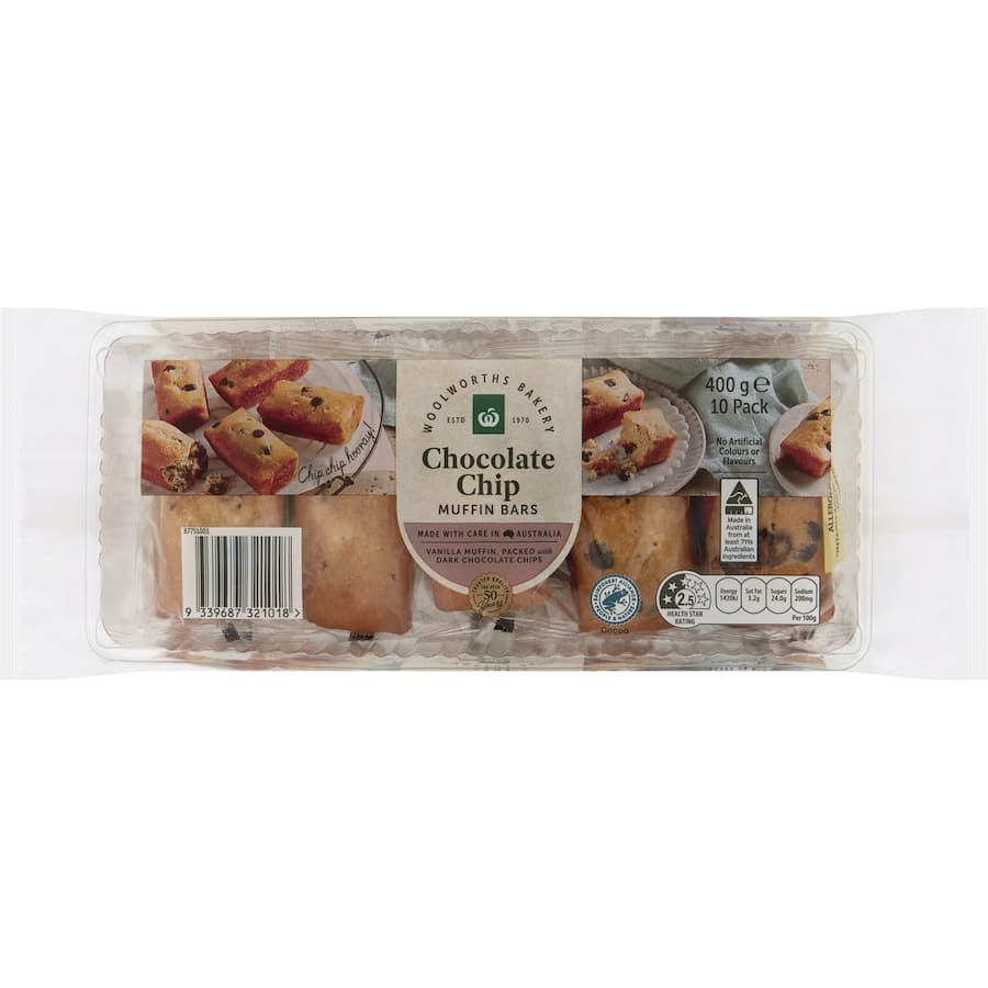 Woolworths Muffin Bars Chocolate Chip