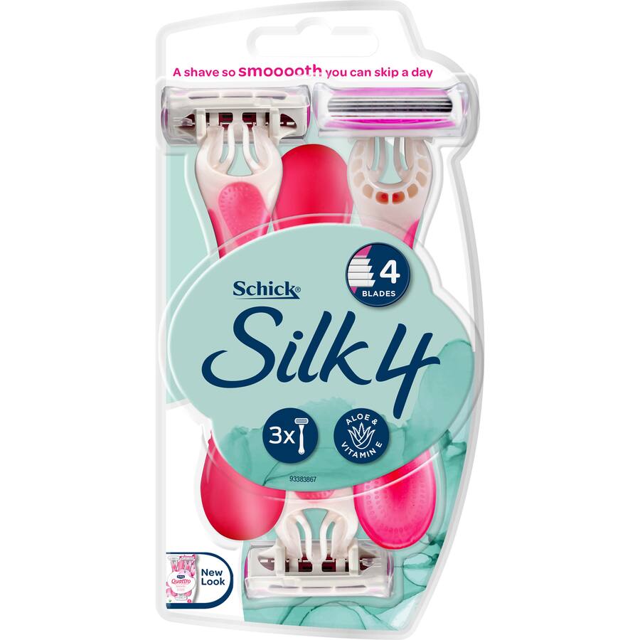 Schick Silk 4 Disposable Razor Aloe & Vitamin E