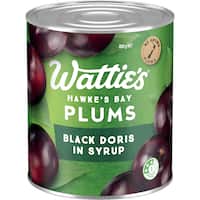Wattie's Black Doris Plums In Syrup (850G)