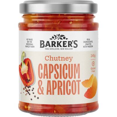 barker's chutney capsicum & apricot