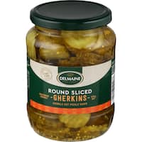 Delmaine Round Sliced Gherkins