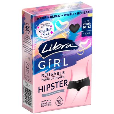 libra period underwear hipster small