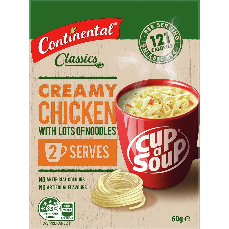 Continental Cup A Soup Instant Soup Chicken & Lots Of Noodles 60G