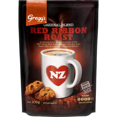 greggs powdered instant coffee red ribbon roast