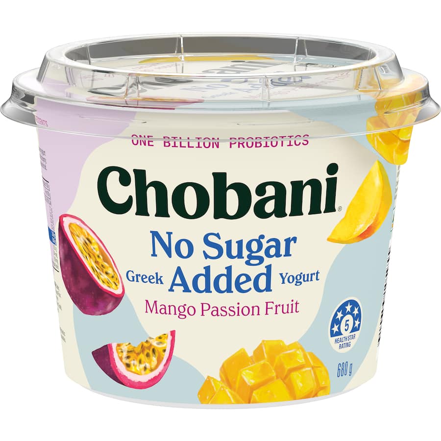 Chobani No Sugar Added Greek Yoghurt Mango Passion Fruit