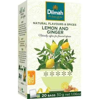 dilmah fruit tea bags lemon and ginger