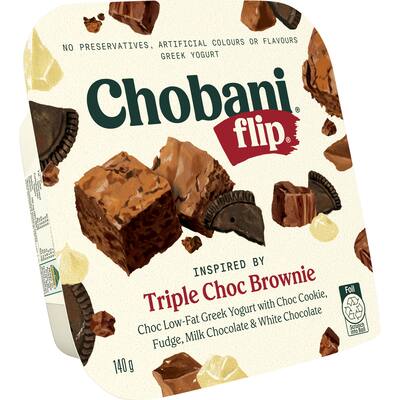 chobani flip greek yoghurt triple choc brownie