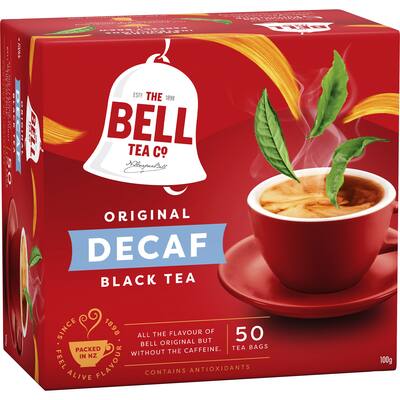 bell black tea bags original decaf