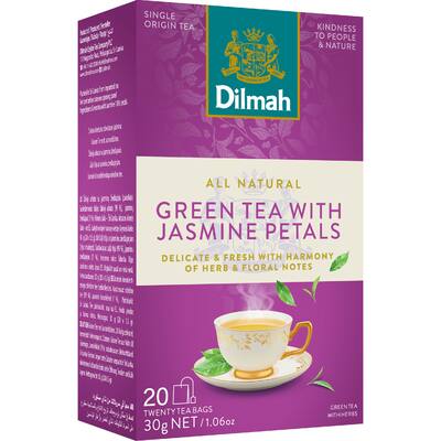 dilmah green tea with jasmine petals