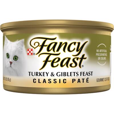 fancy feast classic pate wet cat food turkey & giblets