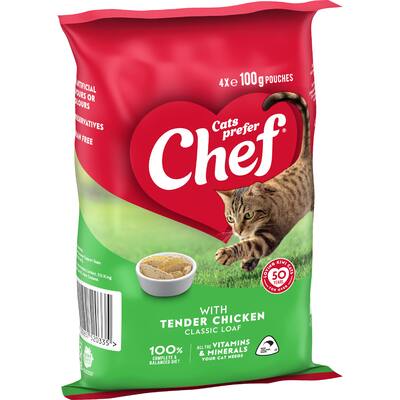chef classic wet cat food tender chicken