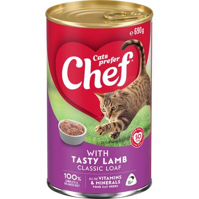 chef classic wet cat food tasty lamb