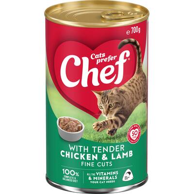 chef classic wet cat food chicken & lamb