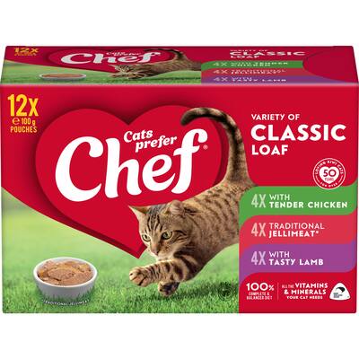 chef classic wet cat food classic loaf mixed selection