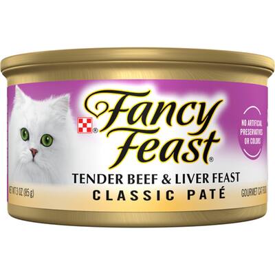 fancy feast classic pate wet cat food beef & liver