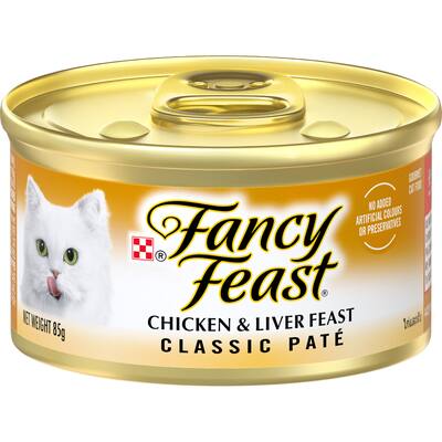 fancy feast classic wet cat food pate chicken & liver feast
