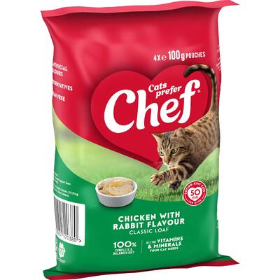 chef classic wet cat food chicken with rabbit flavour
