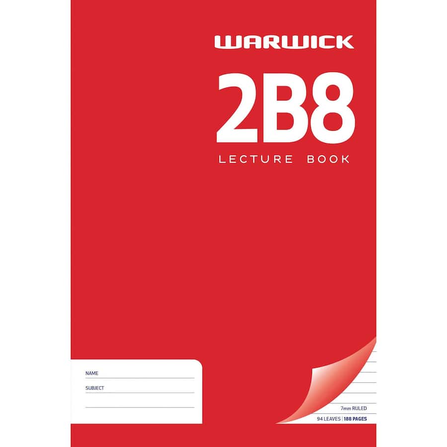 Warwick Exercise Book 2B8
