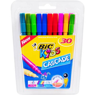bic cascade felt tip pens medium