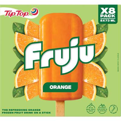 tip top fruju ice blocks orange rush