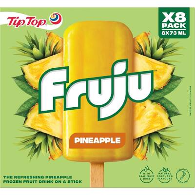 tip top fruju ice blocks pineapple crush