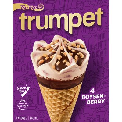 Trumpet ice cream on cone boysenberry 440ml