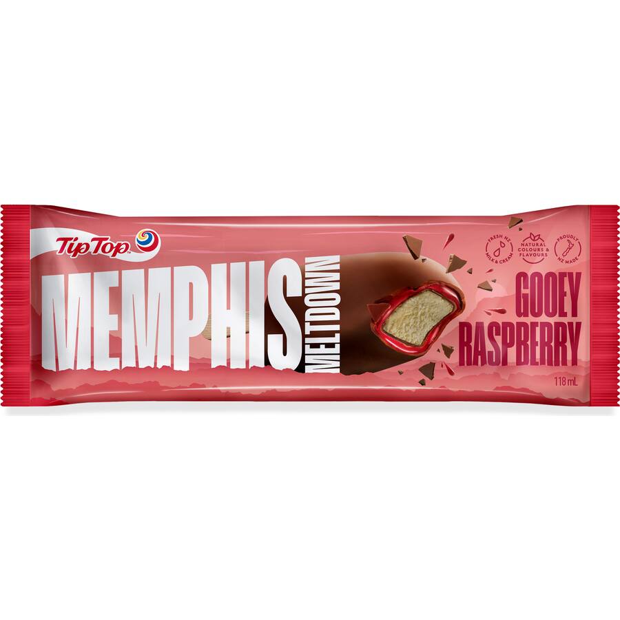 Tip Top Memphis Ice Cream On Stick Meltdown Gooey Raspberry