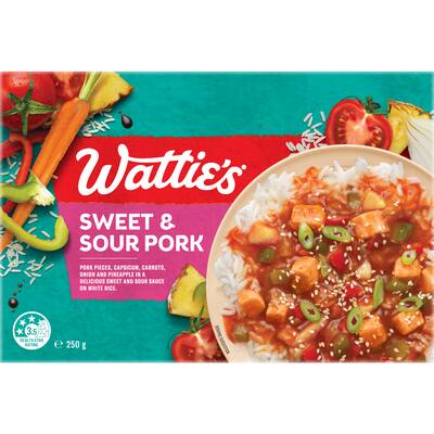 watties frozen meal sweet & sour pork