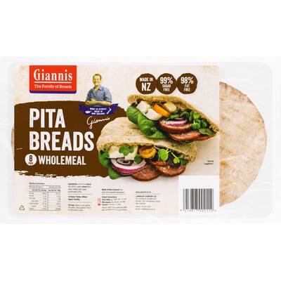 giannis pita bread small wholemeal