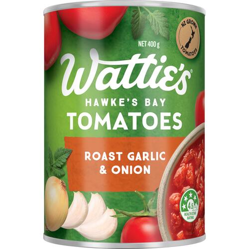 Watties Flavoured Tomatoes Roast Garlic & Onion