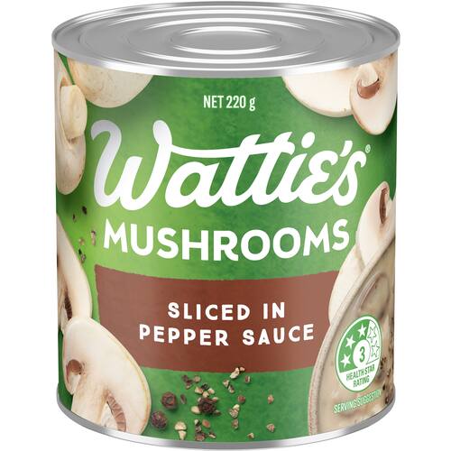 Watties Mushrooms Sliced In Pepper Sauce
